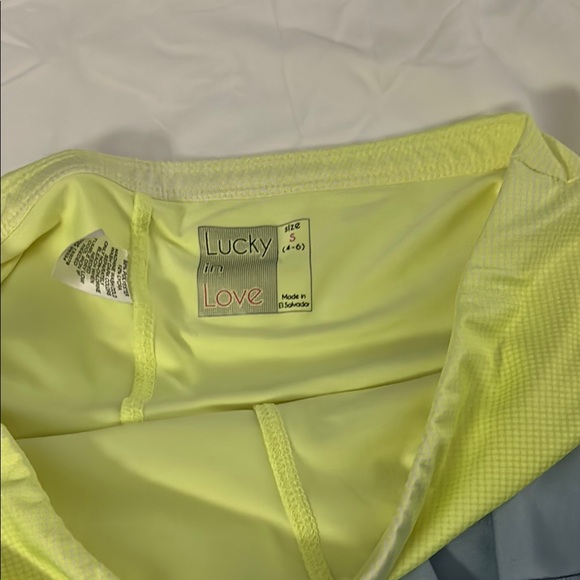 Lucky in Love Yellow and Gray Skater Mini Skirt - Picture 2 of 2